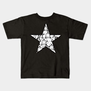 Big White Distressed Star Kids T-Shirt